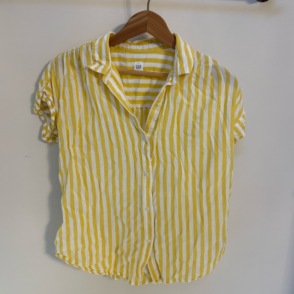 Gap Yellow Striped Shirt